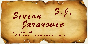Simeon Jaranović vizit kartica